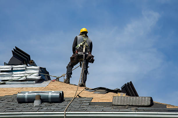 Professional Flat Roof Repair technician working in Edinburg, IL